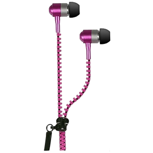 IRRADIO Slušalice, stereo sa rajfešlusom, 3.5 mm, pink - JERSEY ZIP P