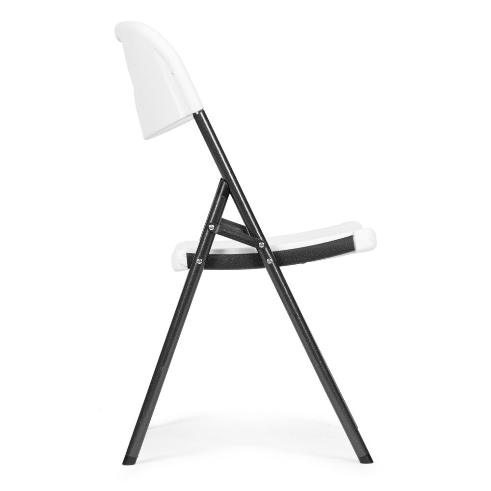 ModernHome set od 4 sklopive stolice – za dom i ugostiteljstvo, metal i HDPE, bijele slika 5