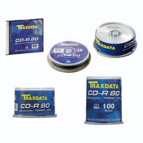 CD-R Traxdata 700 MB/80min 52x, cake, 10/1 slika 2