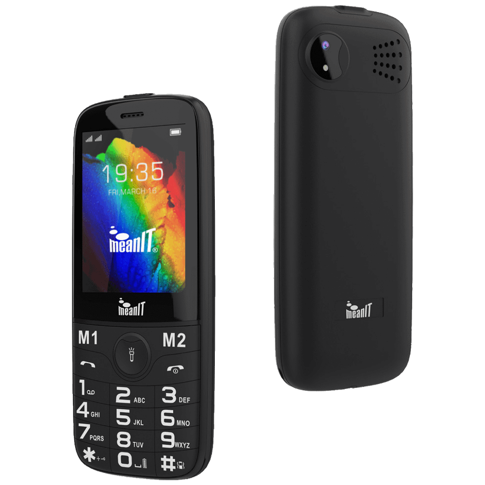 MeanIT Telefon mobilni, 2.8" ekran, Dual SIM, Led svjetiljka - SENIOR 20, Crni slika 1