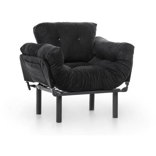 Atelier Del Sofa Fotelja, Crno, Nitta Single - Black slika 4