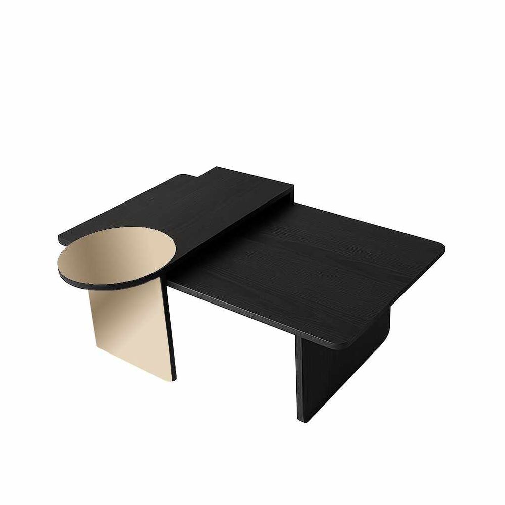 Nesting stolovi Luna, boje: Crna, Bronze (2 komada) slika 7
