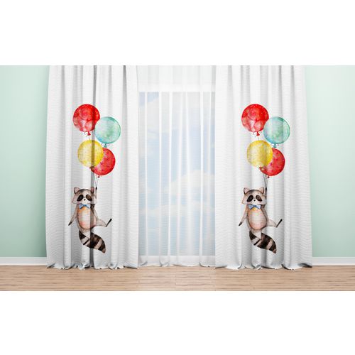 Zavjesa 140x240 Raccoon Balloons slika 1