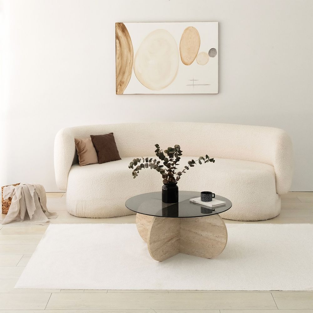 Bubble - Fume Travertine Fume Coffee Table slika 1
