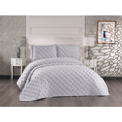 Hayal - Grey Grey Double Bedspread Set slika 1