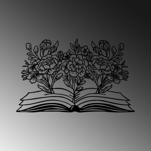 Wallity Metalna zidna dekoracija, Flower Book - 497 slika 4