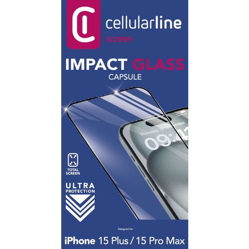 Cellularline zaštitno staklo Capsule za iPhone 15 Plus/15 Pro Max slika 3