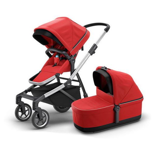 THULE Sleek dečija kolica + kolevka - Energy Red slika 1