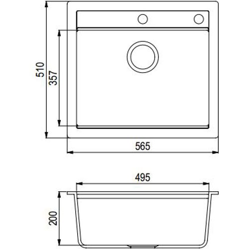 Sudoper Helika QUADRO SQQ100-AW Mocha slika 3