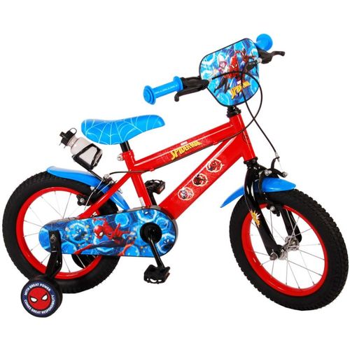 Dječji bicikl Spider-man 14" s dvije ručne kočnice crveno/plavi slika 3