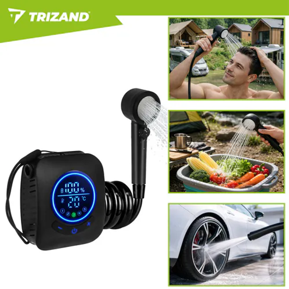 Trizand putni tuš s baterijom od 8000 mAh slika 7