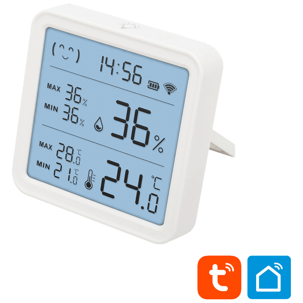 home Pametni mjerač temperature i vlažnosti HSTHC, LCD/sat slika 1