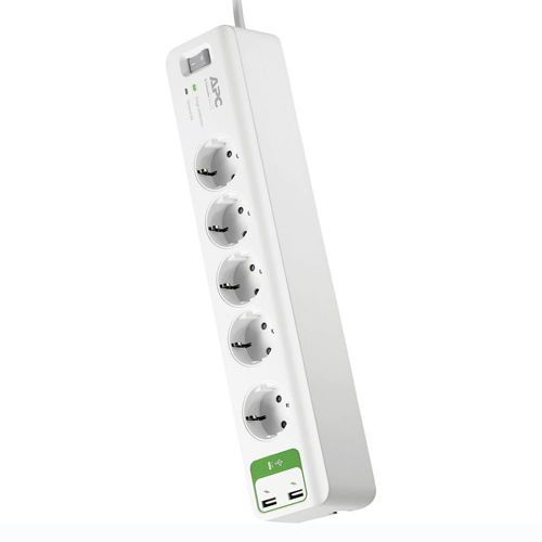 APC Essential SurgeArrest 5 outlets with 5V  2.4A 2 port USB charger 230V Germany slika 3
