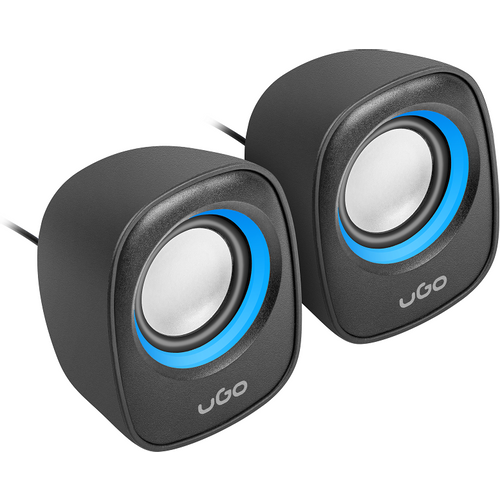 Natec UGL-1875 TAMU S100, Stereo Speakers 2.0, 6W RMS, USB power, 3.5mm Connector, Black/Blue slika 2