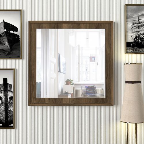 Oscar Walnut Decorative Chipboard Mirror slika 1