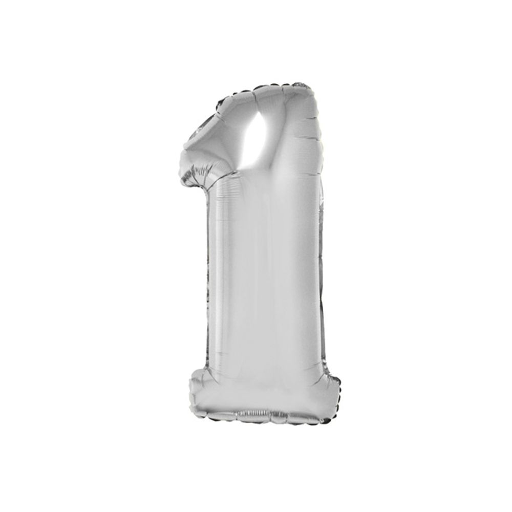 FG-C85S1 Folijski Balon 1 Silver 92cm slika 1