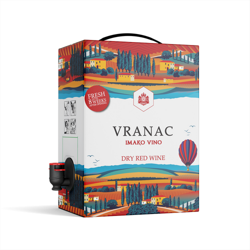 Epsko Vranac suho crno vino, 12% vol. 3l slika 1