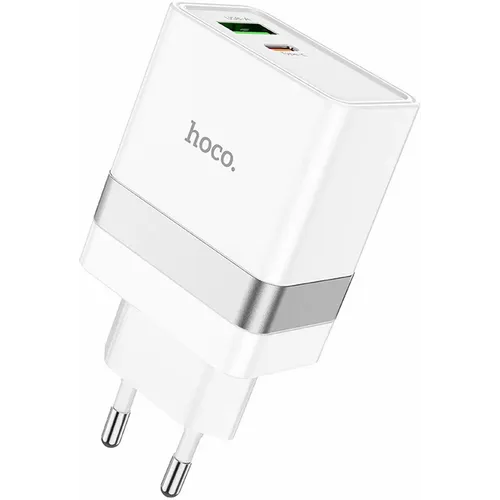HOCO zidni punjač Type C + USB QC3.0 Power Delivery 30W Starter N21 bijeli slika 2