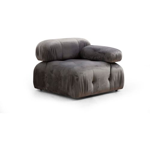 Atelier Del Sofa Kutna garnitura, Sivo, Bubble Corner ( L1-O1-1R -Puf) - Grey slika 5