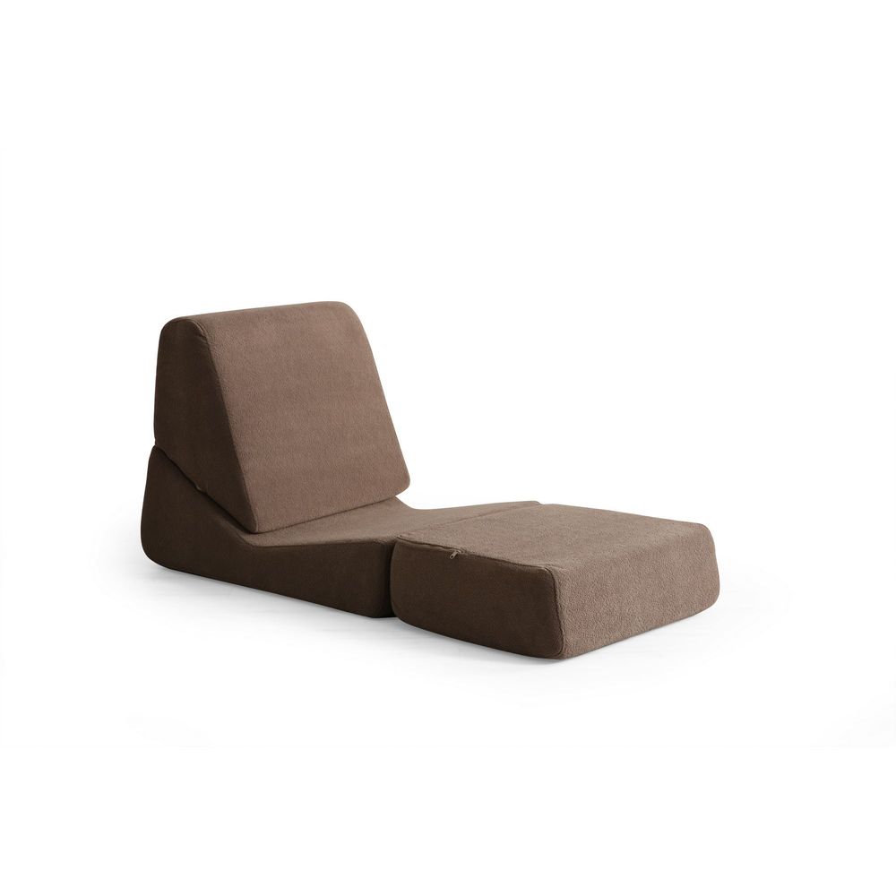 Sofa na razvlačenje za jednu osobu Origami u smešnim bojama: smeđa slika 5