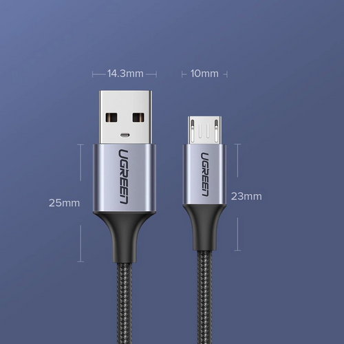 Ugreen USB-A to micro USB 2.4A cable - 2m slika 3