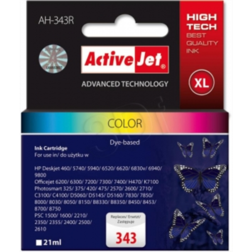 ActiveJet HP C8766EE 343 Set šarenih tinti slika 1