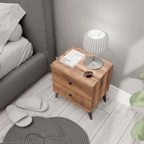 Mona 3724 Walnut Nightstand slika 4