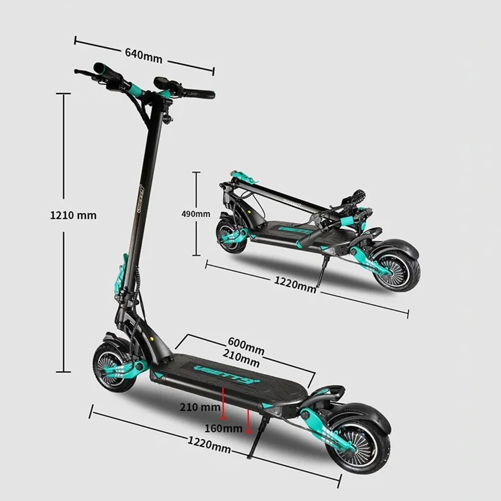 Električni romobil VSETT9+ 48V15.6Ah, 2x650W, 53km/h slika 6