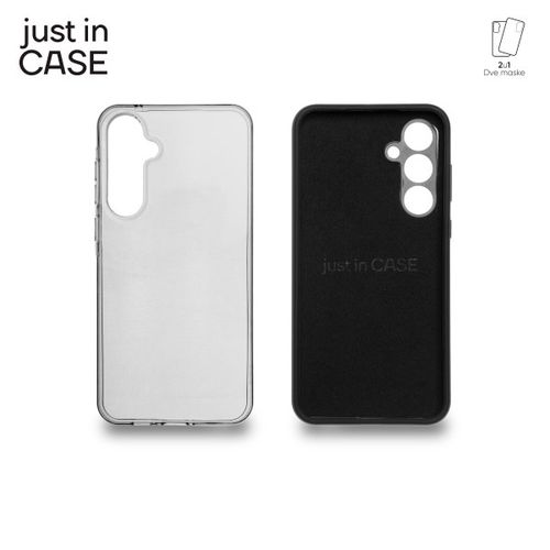 2u1 Extra case MIX paket maski za telefon Samsung Galaxy A55 CRNI slika 3