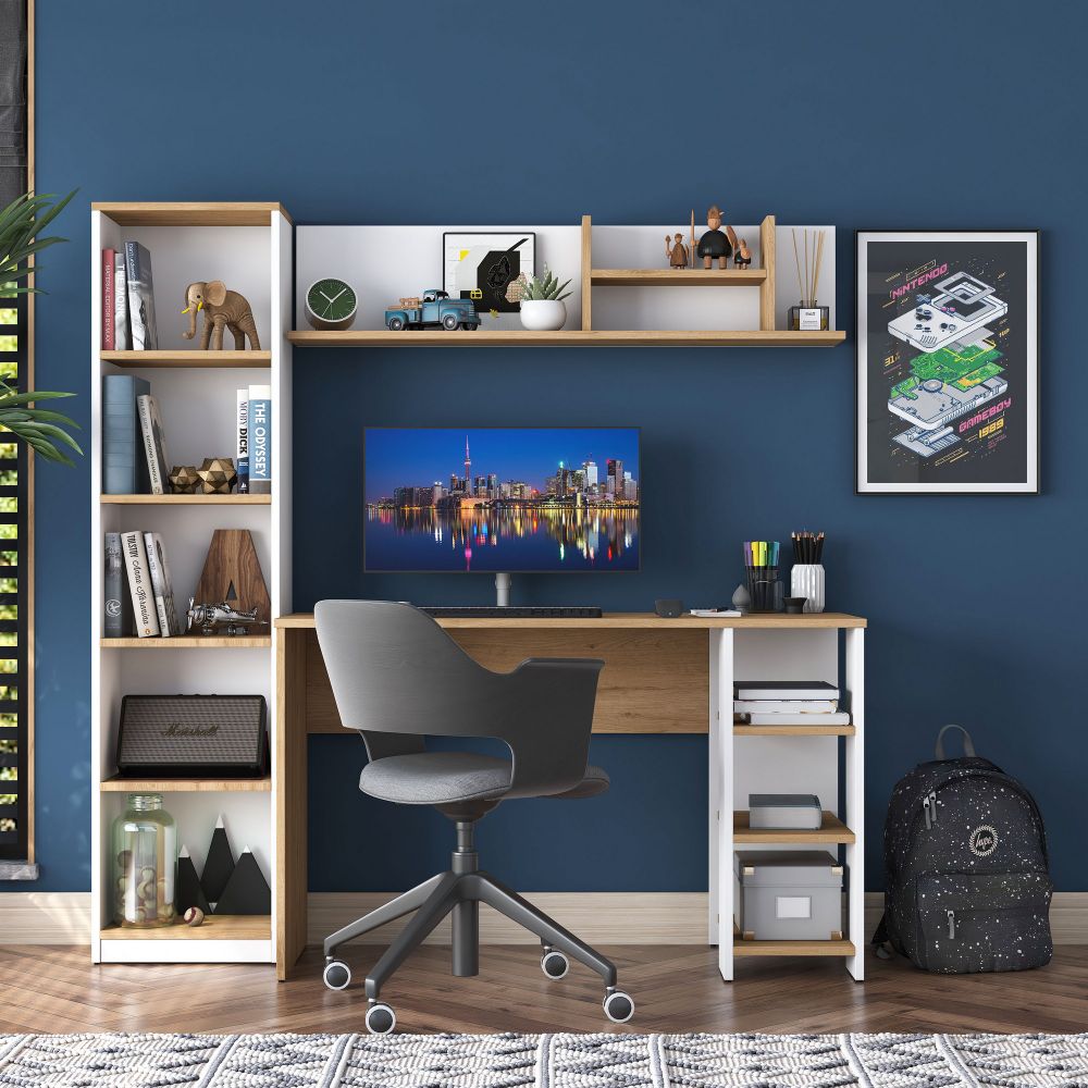 HA125 - 3428 Walnut White Radni Sto slika 1