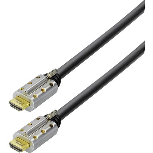 Maxtrack HDMI priključni kabel HDMI A utikač, HDMI A utikač 10.00 m crna C 505-10 L podržava HDMI, sa zaštitom, audio povratni kanal (arc), Ultra HD (4K) HDMI s eternetom, mogućnost vijčanog spajanja, pozlaćeni kontakti HDMI kabel slika 1