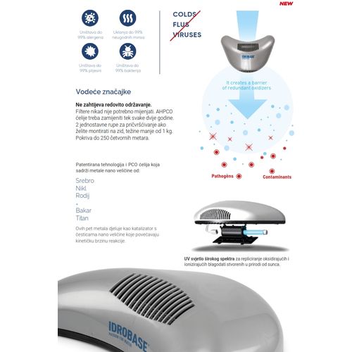 Pročišćivač zraka Idrobase BKM 900XL (UV+anion+ozon) slika 4