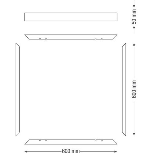 Set za nadgradnu montazu LED panela 60x60 slika 4