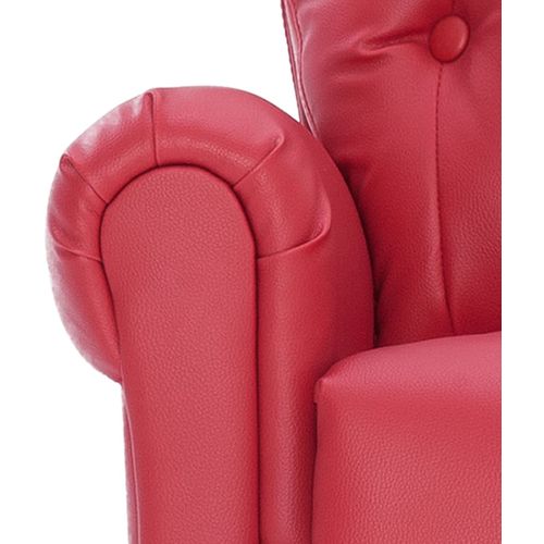 Masažna fotelja od umjetne kože crvena slika 43
