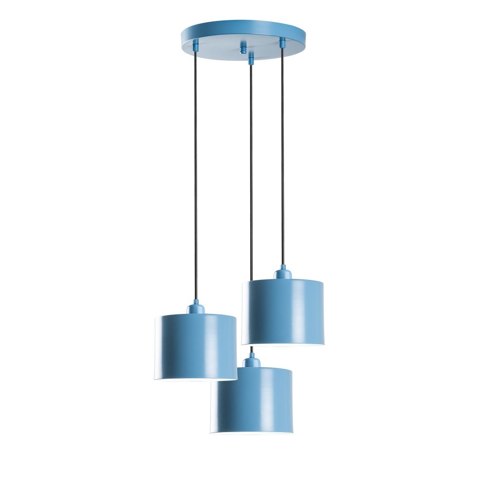 Luster Duz 195Light Blue sa 3 Plafonjere - Svijetloplavi slika 4