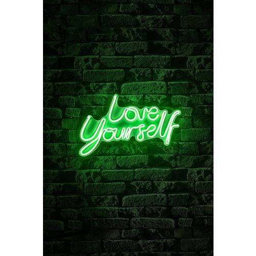 Wallity Zidna LED dekoracija, Love Yourself - Green slika 4