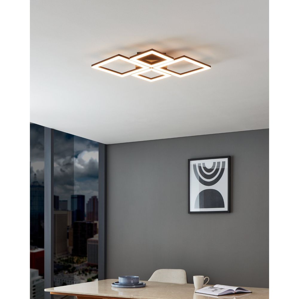Eglo stropna/zidna LED lampa 'Paranday-Z', 42W, dimabilna, bijela/crna slika 2