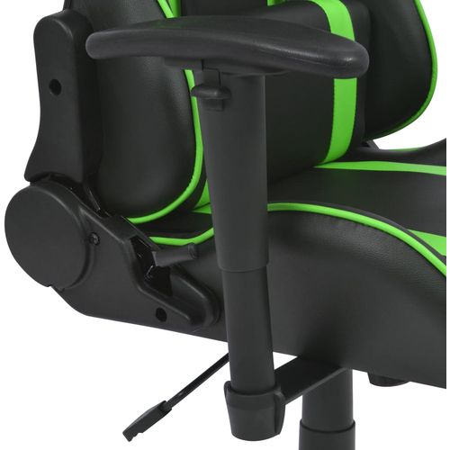 Podesiva igraća uredska stolica s osloncem za noge zelena slika 45