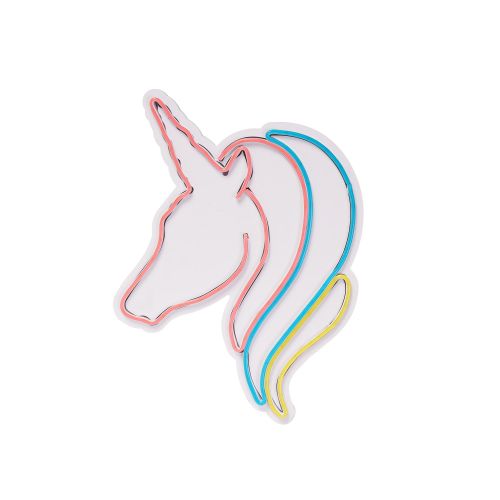 Wallity Unicorn - Bela, Plava, Žuta Dekorativna Plastična Led Rasveta slika 5