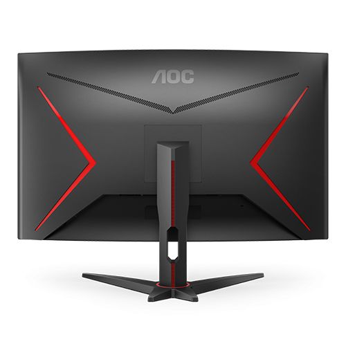 AOC Monitor LED CQ32G2SE 32” Gaming zakrivljeni 165Hz QHD (31.5“, 16:9, 2560x1440, VA, 165Hz, 250 cd/m², 3000:1, 1 ms, 2xHDMI, DP, Speakers, Tilt, Frameless) Black-Red, 3y slika 4