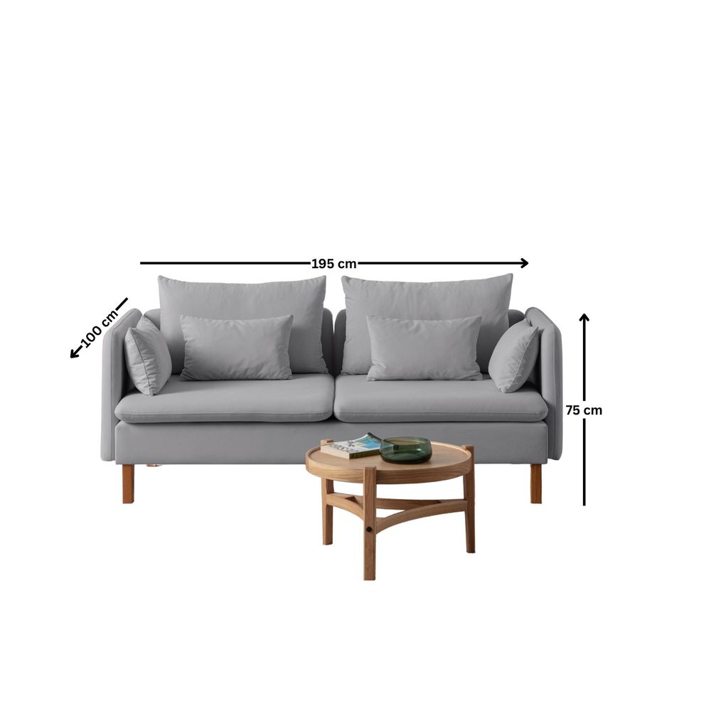 Trosjed Sofa Flexy - Siva slika 6