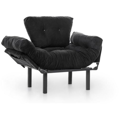 Atelier Del Sofa Fotelja, Crno, Nitta Single - Black slika 5