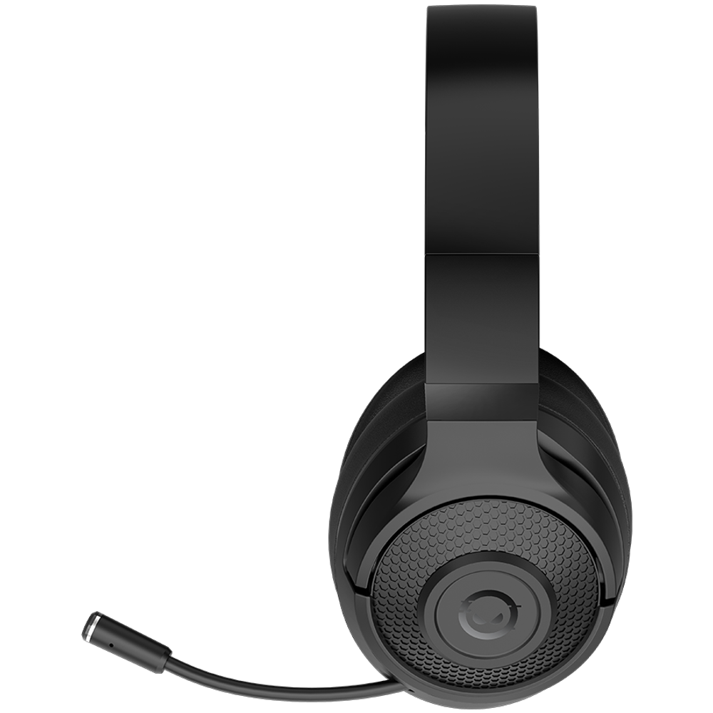 LORGAR Noah 500, Bežične Gaming slušalice s mikrofonom, JL7006, BT 5.3, trajanje baterije do 58 h (1000mAh), USB (C) punjač (0.8m), 3.5 mm AUX kabel (1.5m), dimenzije: 195*185*80mm, težina: 0.24kg, crne slika 2