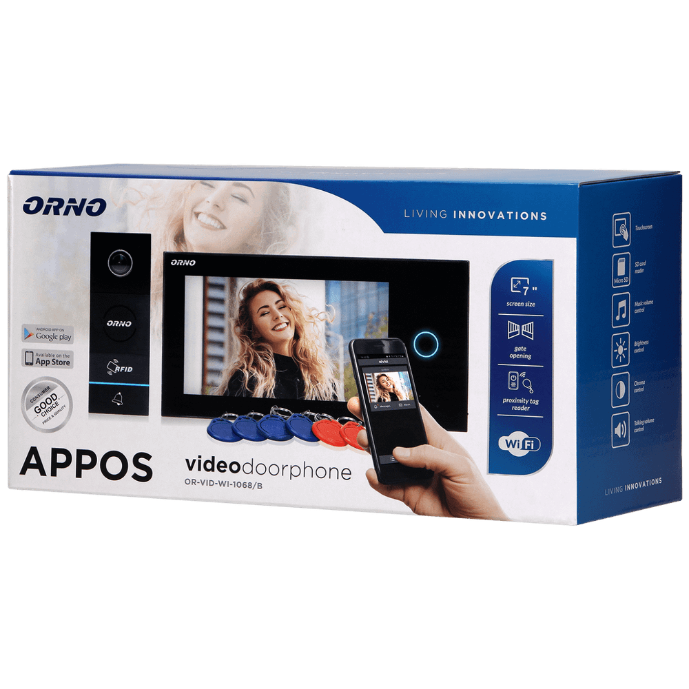 Orno Video interfon 7", set, Appos - OR-VID-WI-1068/B slika 2