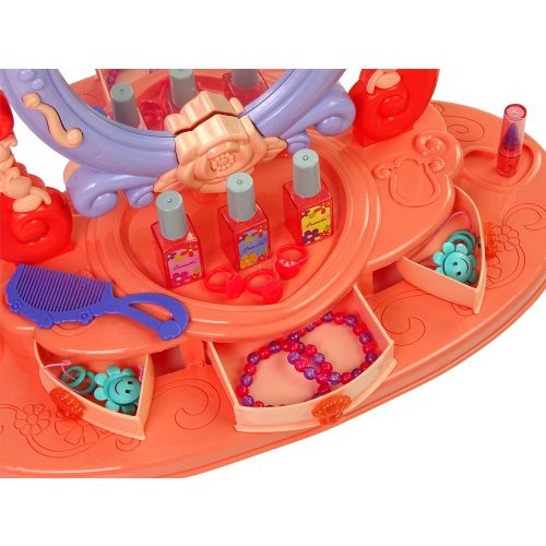 Dječji toaletni stolić s ogledalom crveni slika 3