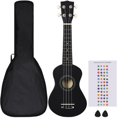 Set dječjeg ukulelea Soprano s torbom crni 21 " slika 27