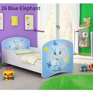 Dječji krevet ACMA s motivom 160x80 cm 26-blue-elephant
