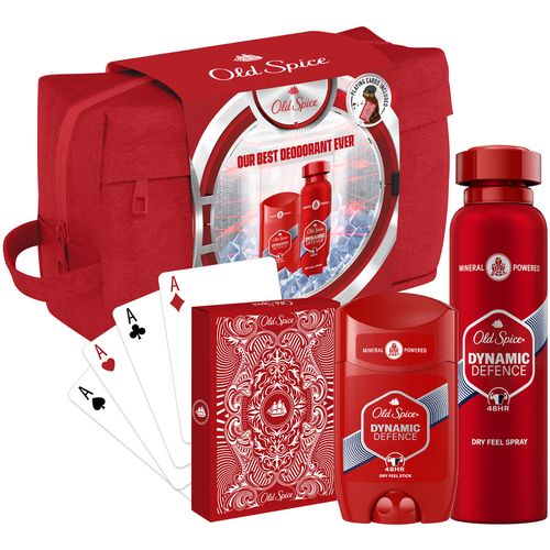 Old Spice Poklon paket Dynamic, dezodorans u spreju 200ml & dezodorans u stiku 60ml & kozmetička torbica + karte slika 1