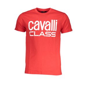 CAVALLI CLASS MEN'S SHORT SLEEVE T-SHIRT RED