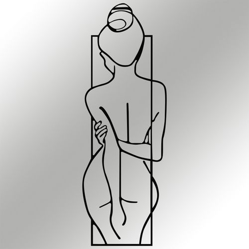 Wallity Female Posture Black Decorative Metal Wall Accessory slika 5